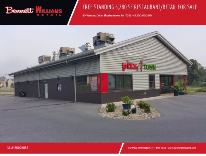 FREE STANDING 5,780 SF RESTAURANT/RETAIL FOR SALE